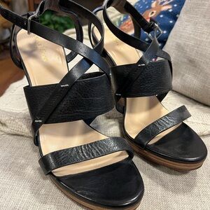 Cole Haan Black Leather Sandals
